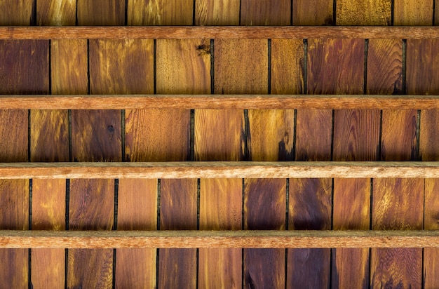 Closeup Texture Of Old Teak Wood Ceiling Photo Premium