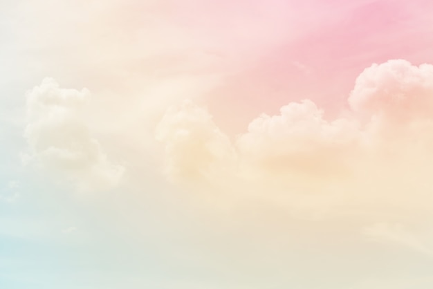 パステルカラーの雲の背景 プレミアム写真