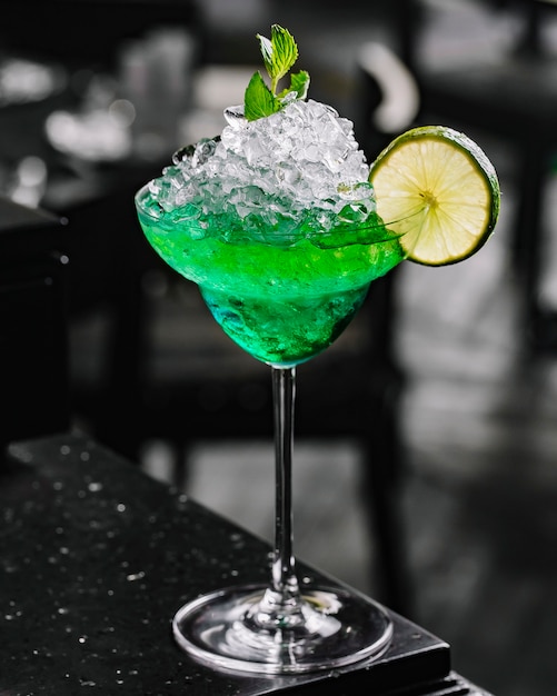 Free Photo | Cocktail green fairy tequila vodka liquor absinthe lime ...
