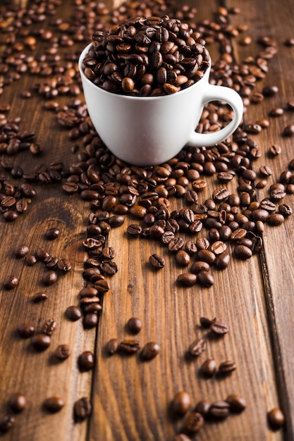 コーヒー豆の背景 無料の写真