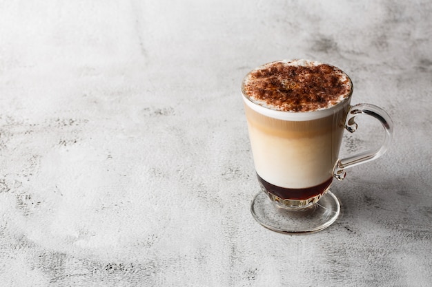 Premium Photo Coffee With Irish Whiskey And Whipped Cream In Glass Isolated On Bright Marble Background Overhead View Copy Space Advertising For Cafe Menu Coffee Shop Menu Horizontal Photo