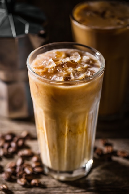 Download Free Photo Cold Coffee With Ice And Cream