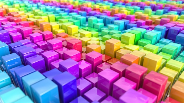 Free Photo | Collection of colorful cubes