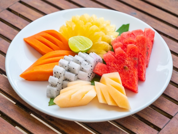 fruits in a plate