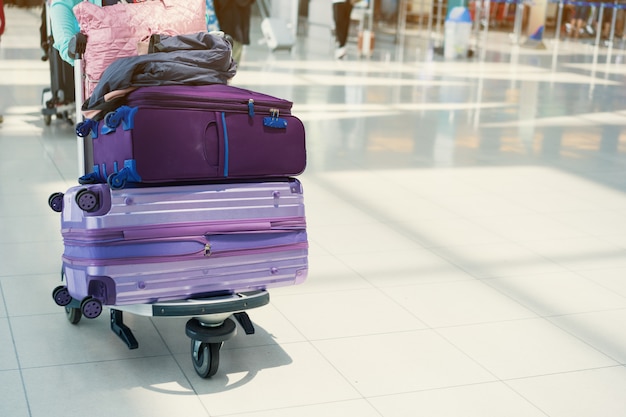 Premium Photo | Colorful baggage of traveler