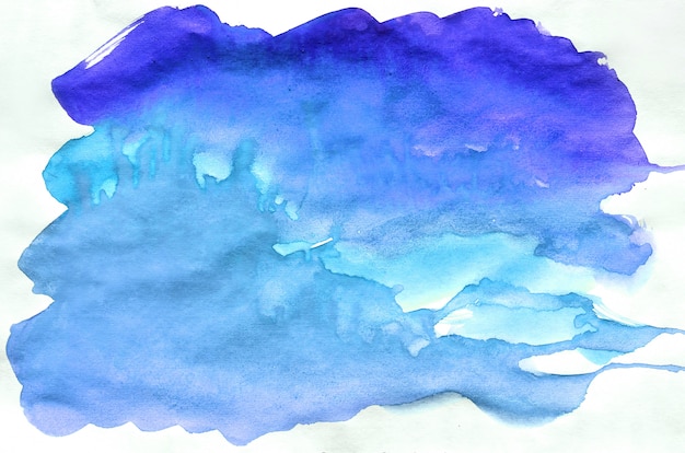 壁紙のカラフルな青い水彩背景 アクワレル鮮やかなカラーイラスト プレミアム写真