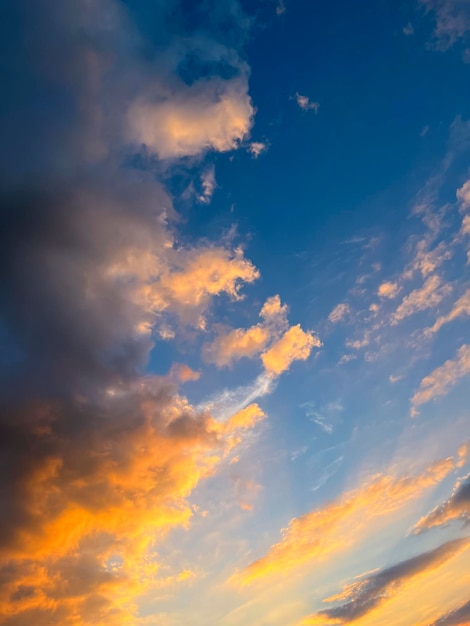 Premium Photo | Colorful cloudy sky at sunset, beautiful nature background