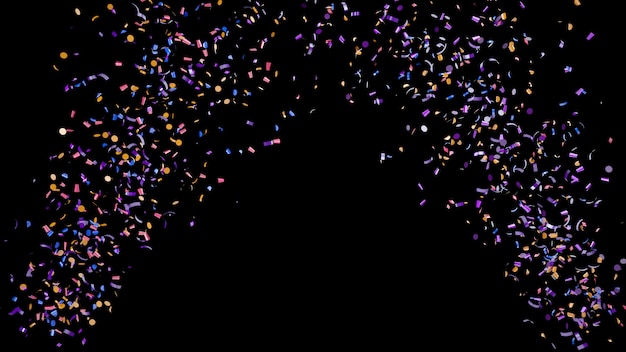 Premium Photo Colorful Confetti On A Black Background