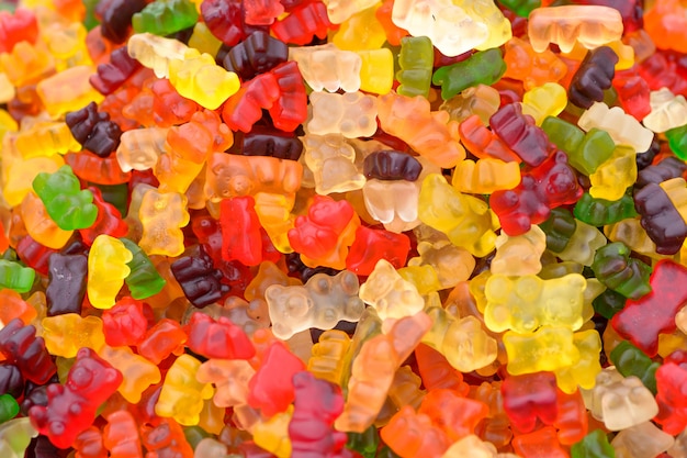 Premium Photo | Colorful gummy bears candy