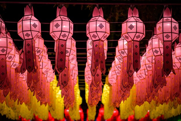 Premium Photo | Colorful lanterns in lantern festival or yee peng ...