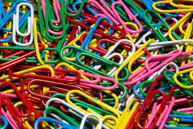 Premium Photo | Colorful of paper clips