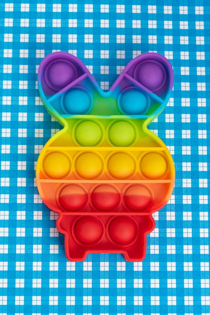 Free Photo | Colorful pop it toy over background - close up