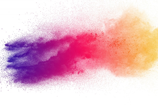 Colorful powder explosion. abstract pastel color dust ...