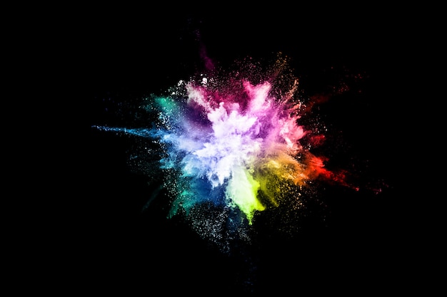 premium photo colorful powder explosion on black background https www freepik com profile preagreement getstarted 8507093