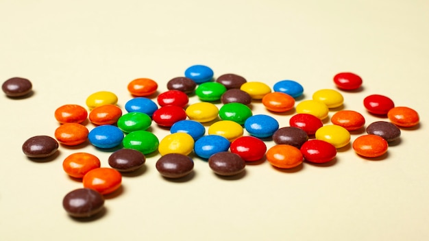 Premium Photo | Colorful small candy assorted sweets close-up.