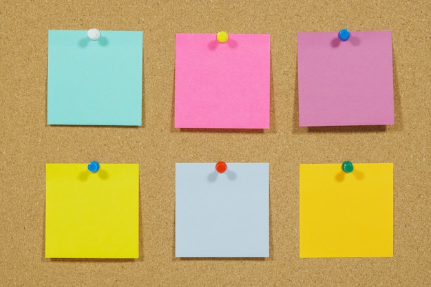 Bulletin Board With Sticky Notes