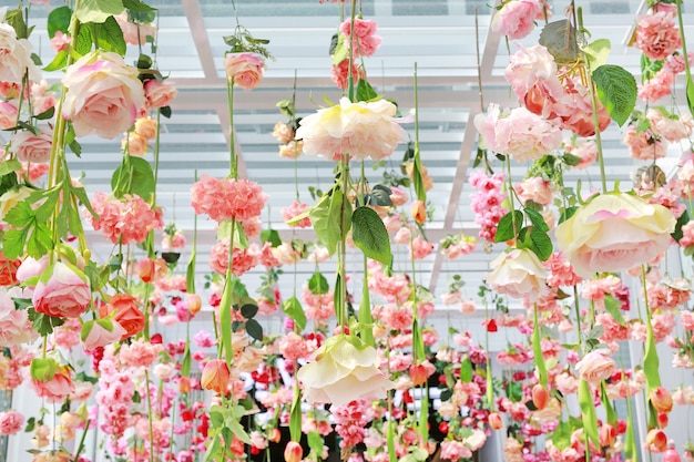 hanging flowers upside down