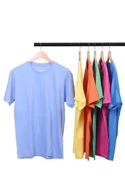 Download Free Colorful T Shirt On Hanger Premium Photo Use our free logo maker to create a logo and build your brand. Put your logo on business cards, promotional products, or your website for brand visibility.