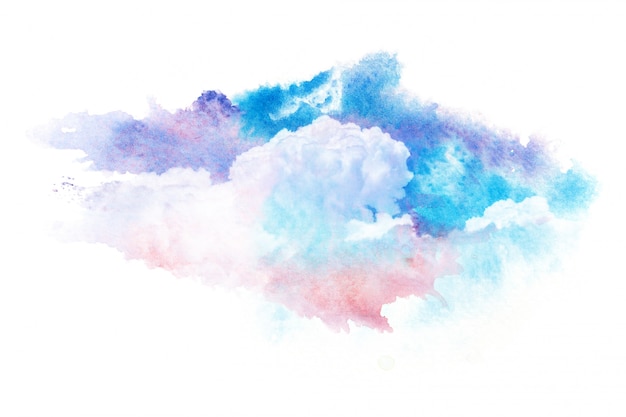 Premium Photo | Colorful watercolor clouds