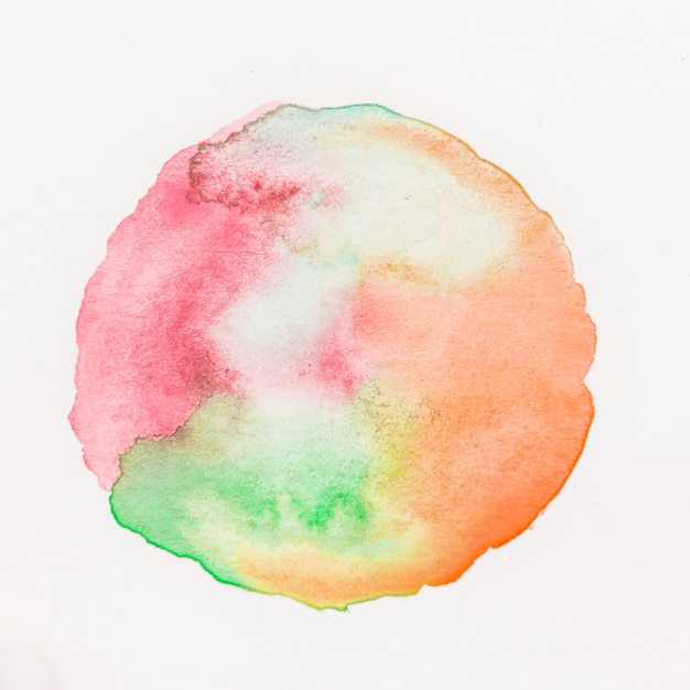 Free Photo | Colorful watercolor spot isolated on white background