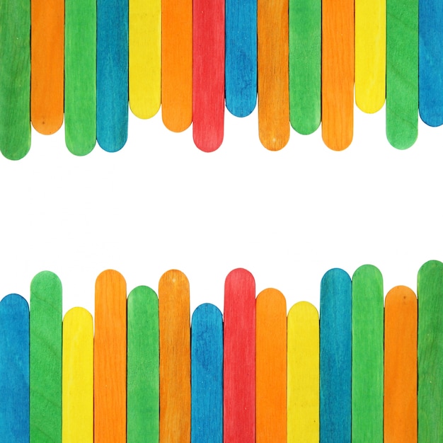 Premium Photo | Colorful wood ice-cream stick background