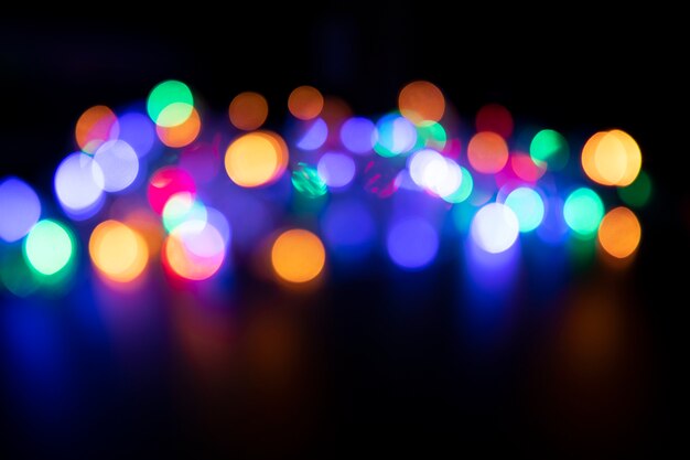 Premium Photo | The colors of the lights are flashing blue, green ...