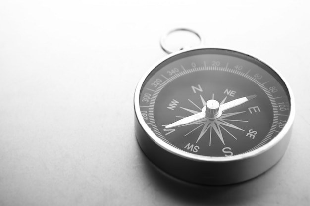 Premium Photo | Compass on a gray gradient background, place for text