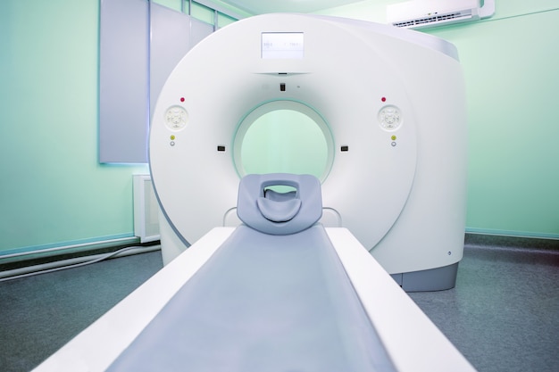 Complete cat scan system in a hospital environment. computerized axial tomography. magnetic resonanc