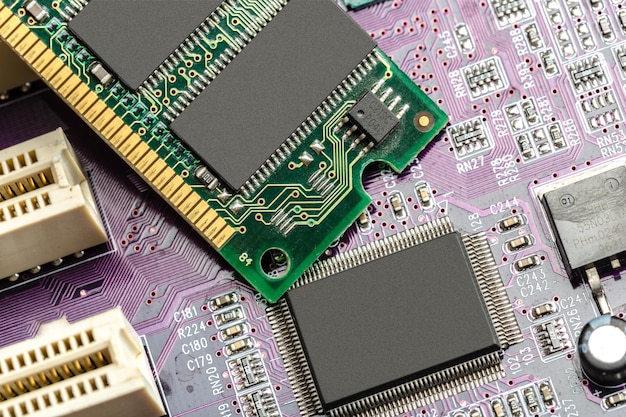 Computerchip, technology and electronics industry Free Photo