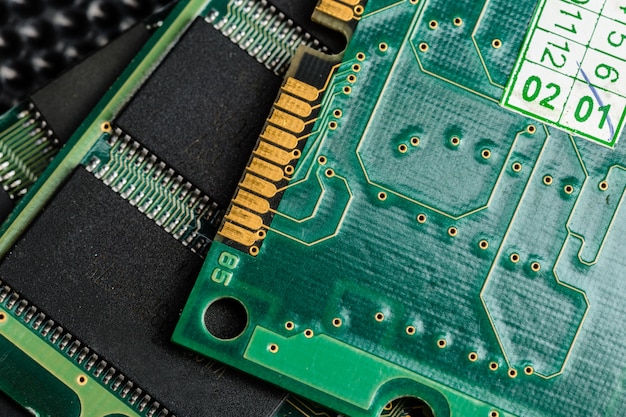 Computerchip, technology and electronics industry Premium Photo