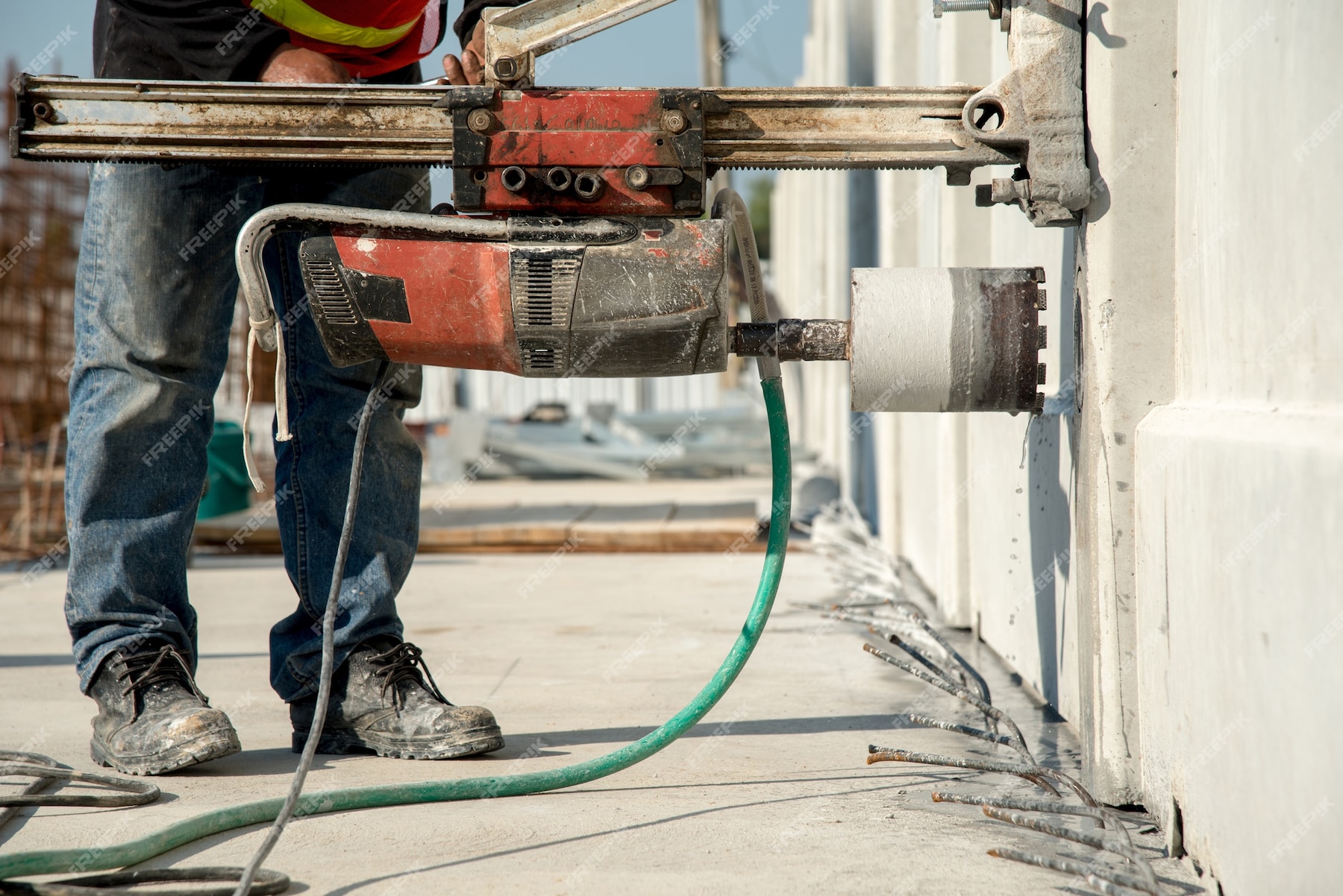 Premium Photo Construction Worker Coring Concrete premium-photo-construction-worker-coring-concrete