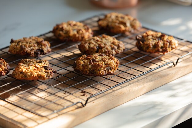 Premium Photo Cookies On A Wire Rack In The Kitchen   Cookies Wire Rack Kitchen 87910 13823 