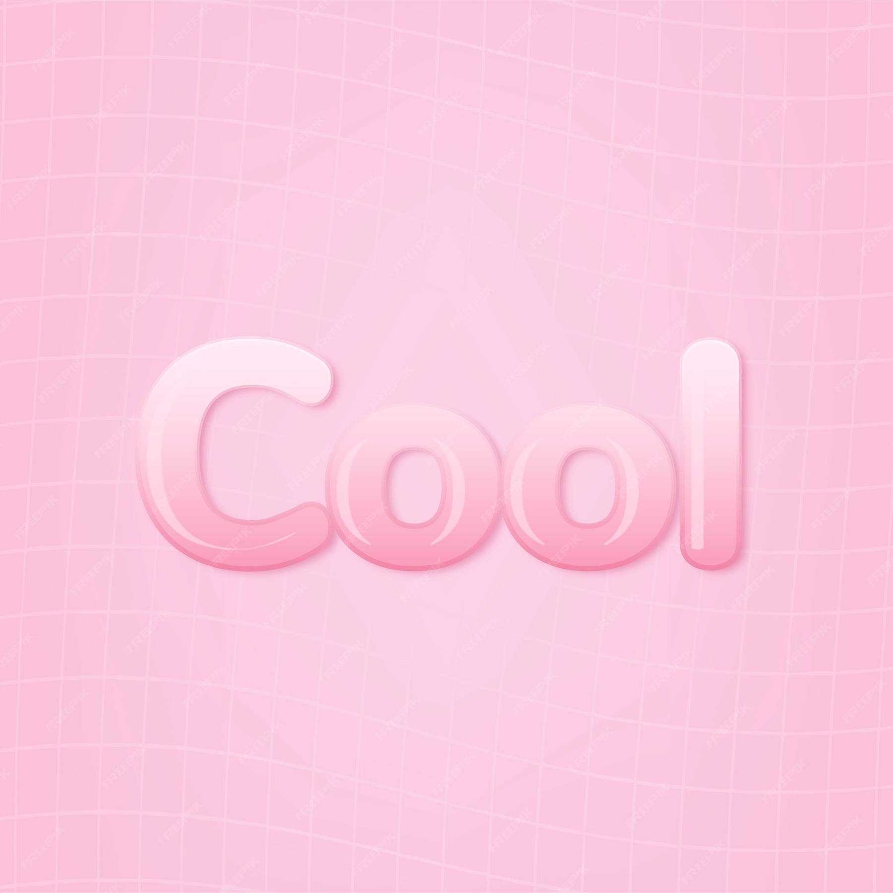 Free Photo | Cool in word in pink bubble gum text style