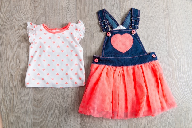 coral overalls