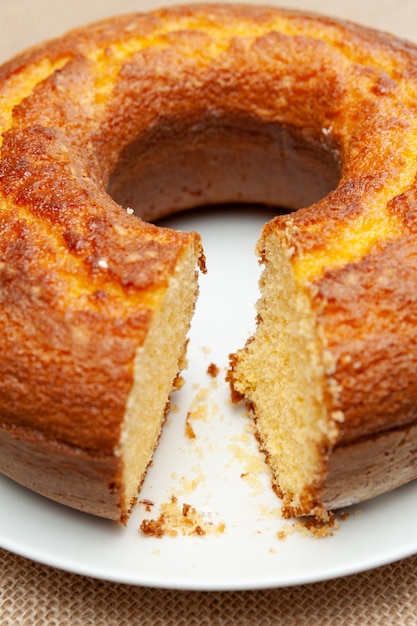 Premium Photo Cornmeal Cake Or Bolo De Fuba In Brazilian Portuguese