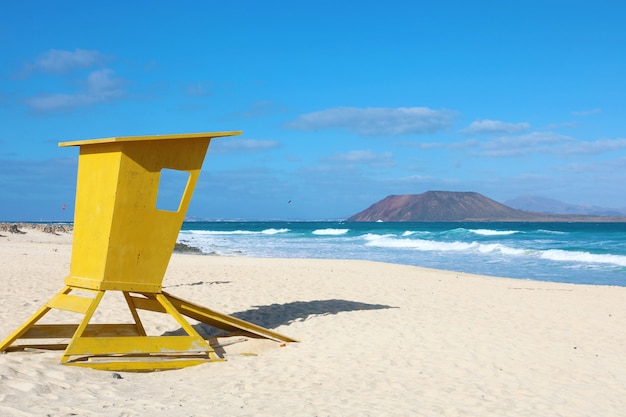 Premium Photo Corralejo Dunas Beach With Lobos Island On The Background In Fuerteventura Canary Islands