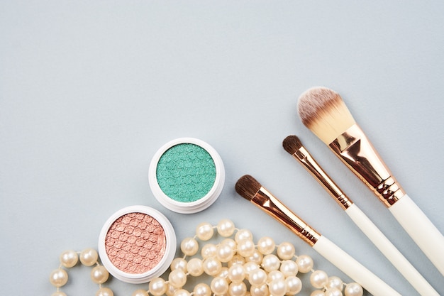 Premium Photo | Cosmetic accessories and makeup eyeshadow