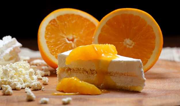 Cottage Cheese Casserole With Orange Slices Photo Premium Download