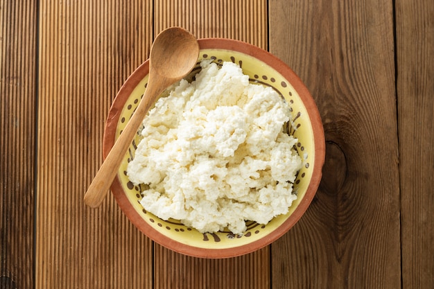 Premium Photo | Cottage cheese. dairy products, calcium and protein.