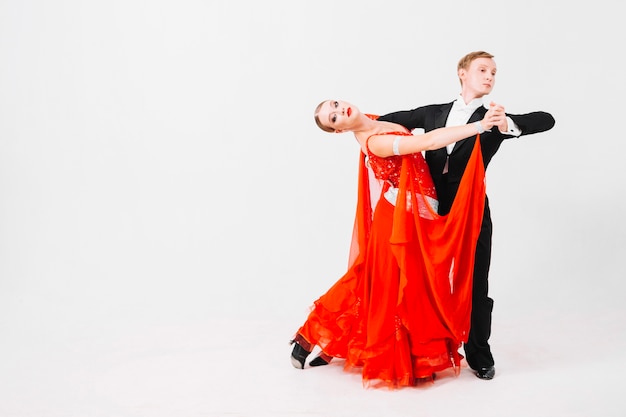 Couple In Ballroom Dance Pose Photo Free Download