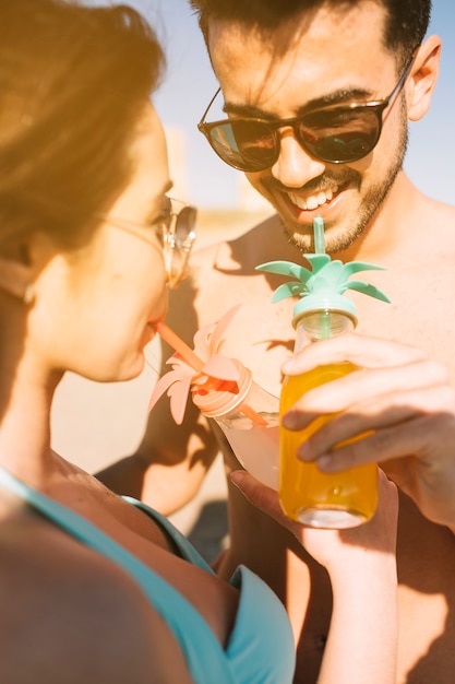 Couple at the beach | Free Photo