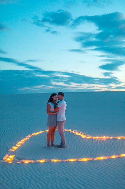 romantic photo in the desert