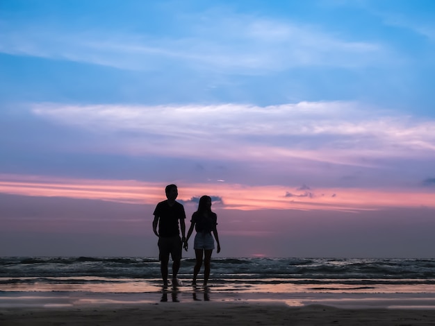 Premium Photo | Couple lover silhouette