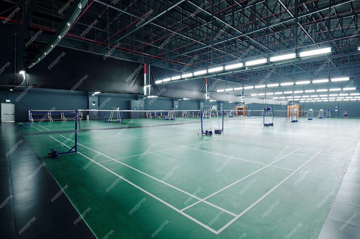 Premium Photo Courts for playing tennis and badminton
