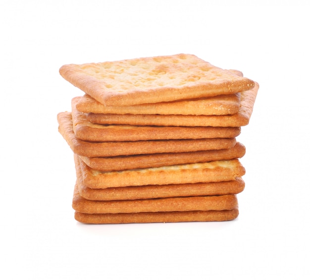 Premium Photo | Cracker isolated on white background.