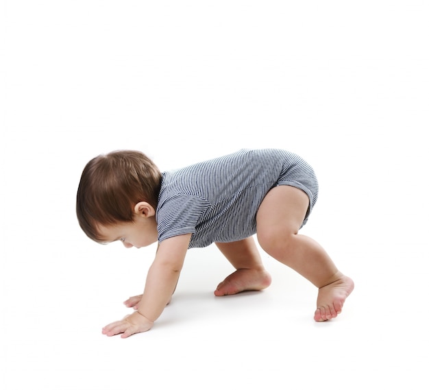 Premium Photo Crawling Baby Boy