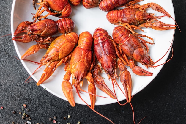 Premium Photo | Crayfish fresh boiled seafood crustaceans ready to eat ...