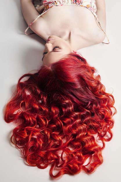 Creative Bright Coloring Of A Woman S Hair Careful Care Of The