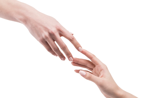 Crop hands touching each other | Free Photo