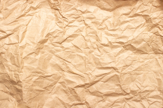 crumpled kraft paper